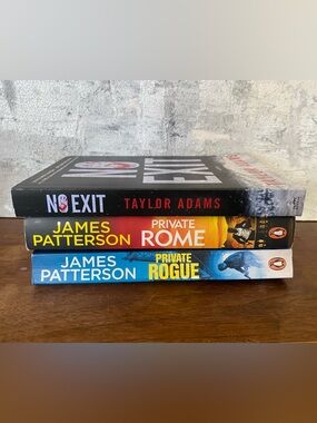 James Patterson Private Series Lot of 2 + No Exit Taylor Adams Thriller Novels